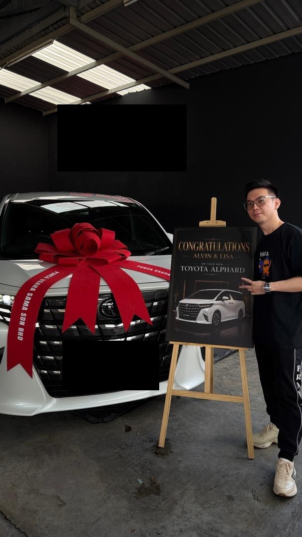Alvin Ng with his new Toyota Alphard, 2026