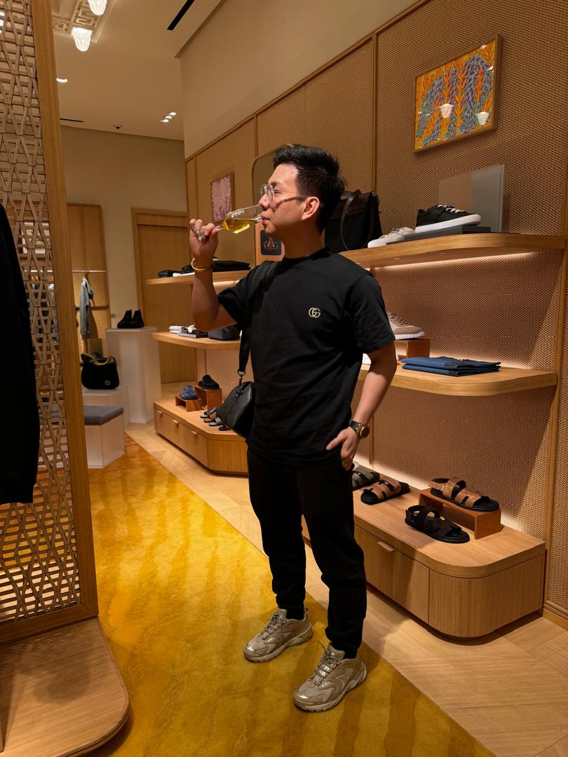 Alvin Ng at a Hermes event