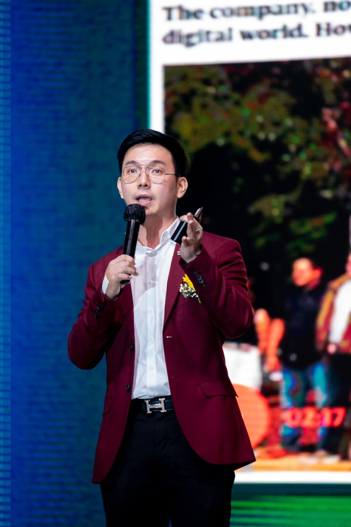 Alvin Ng delivering a keynote address